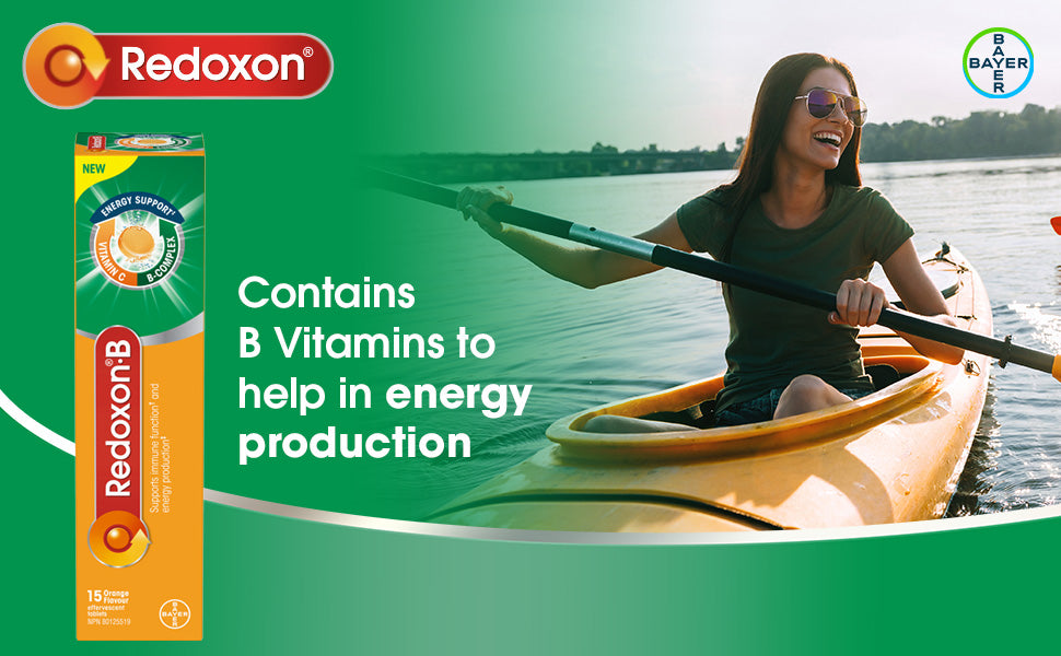 Vitamin B Complex Plus Vitamin C by Redoxon®.B – Energy, Immunity & Daily Support | 15 Orange-Flavored Tablets