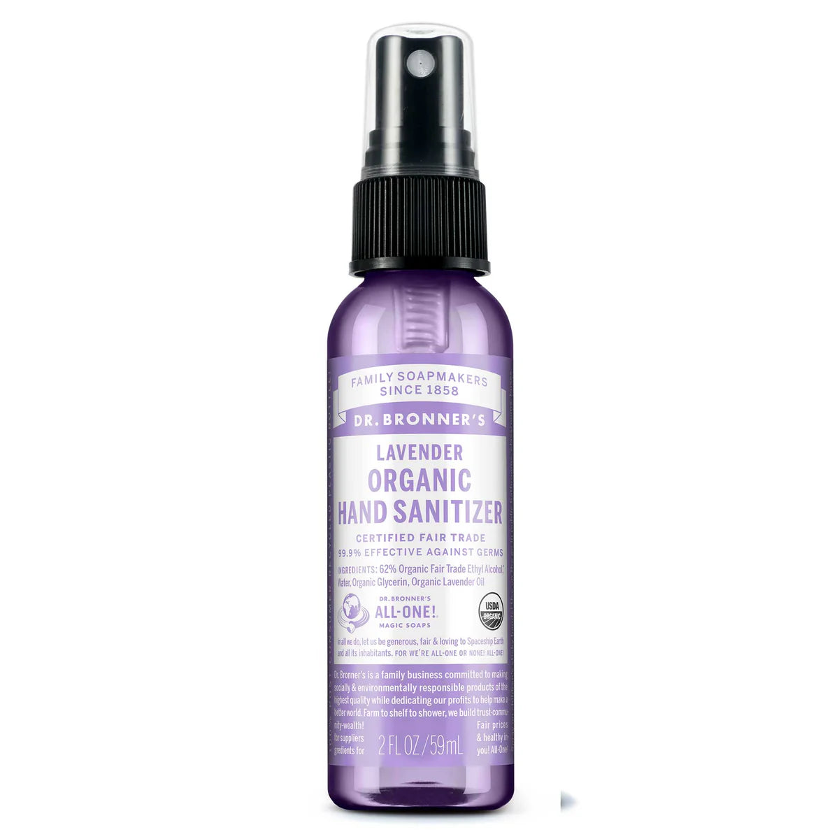 Organic Hand Sanitizer by Dr. Bronner’s® – Clean & Natural Hand Hygiene | 59 mL