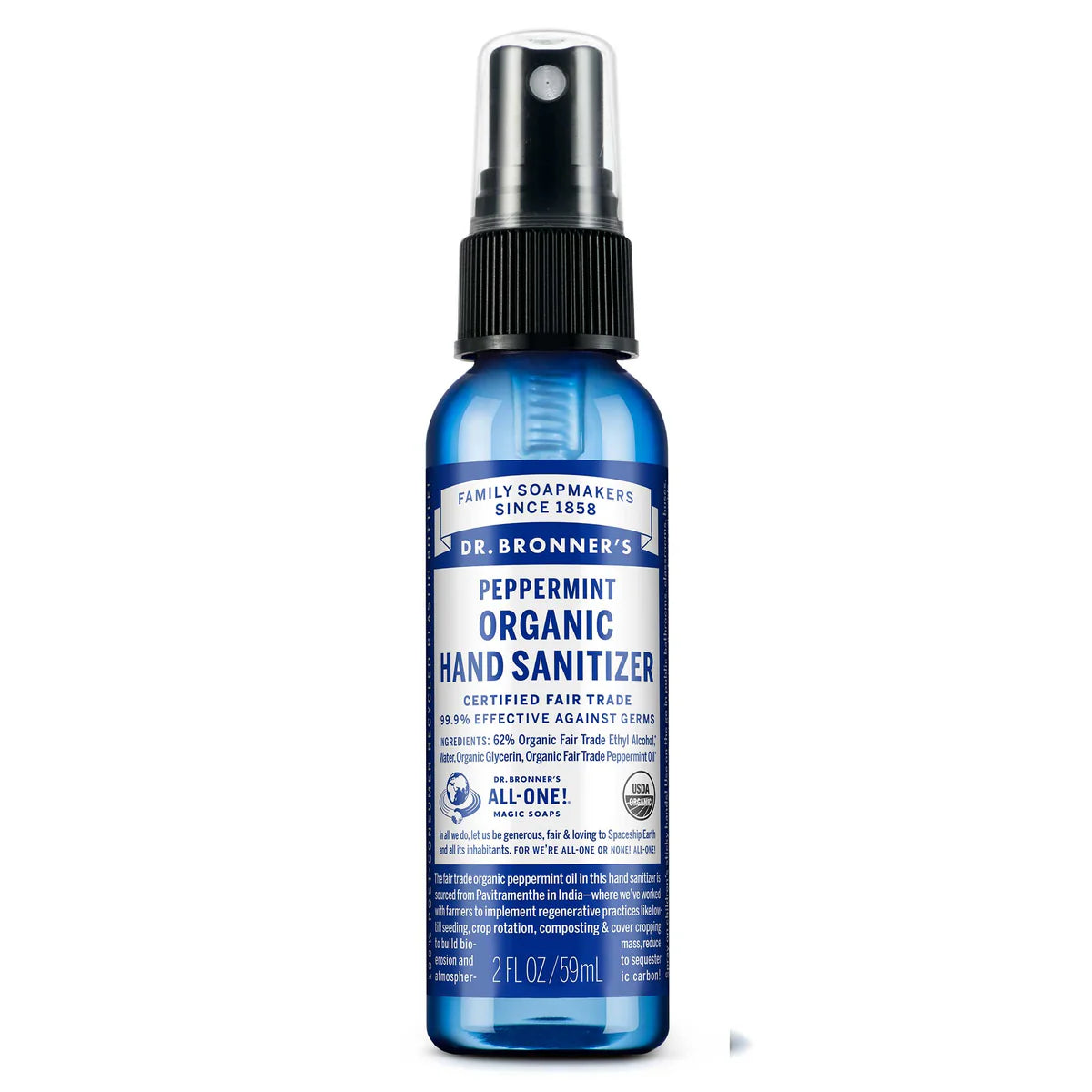Organic Hand Sanitizer by Dr. Bronner’s® – Clean & Natural Hand Hygiene | 59 mL