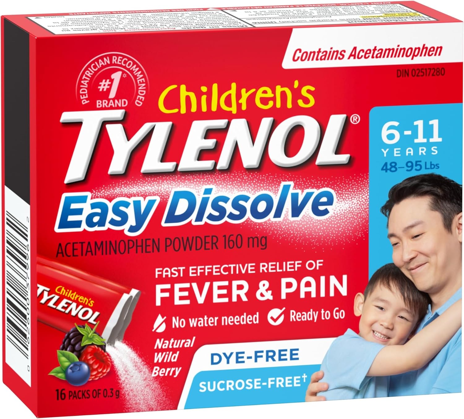 Children's Tylenol Berry EasyDissolve Powder | TYLENOL® | 16 count