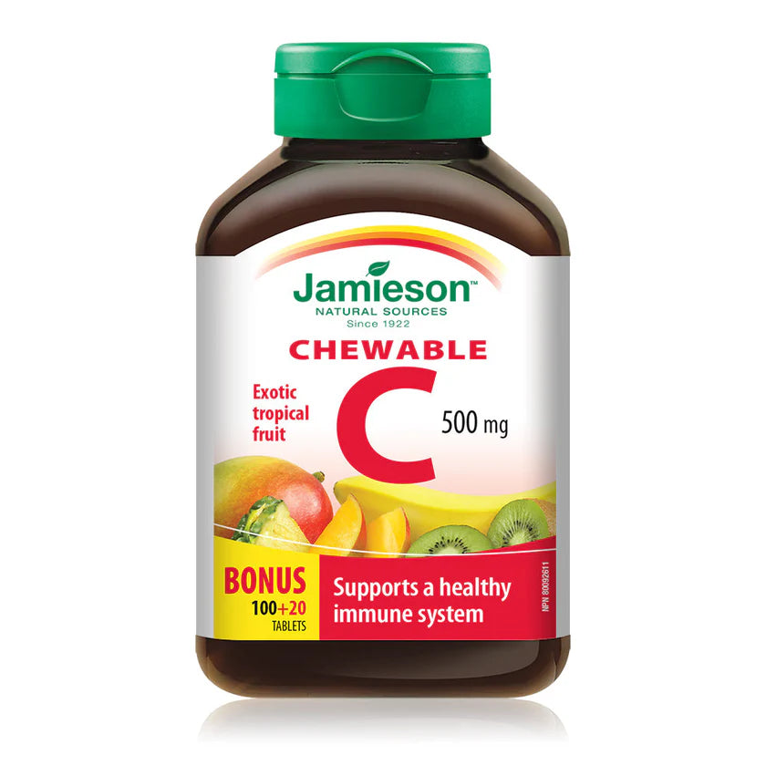 Vitamin C Chewables | Jamieson™ | 120 Chewable Tablets