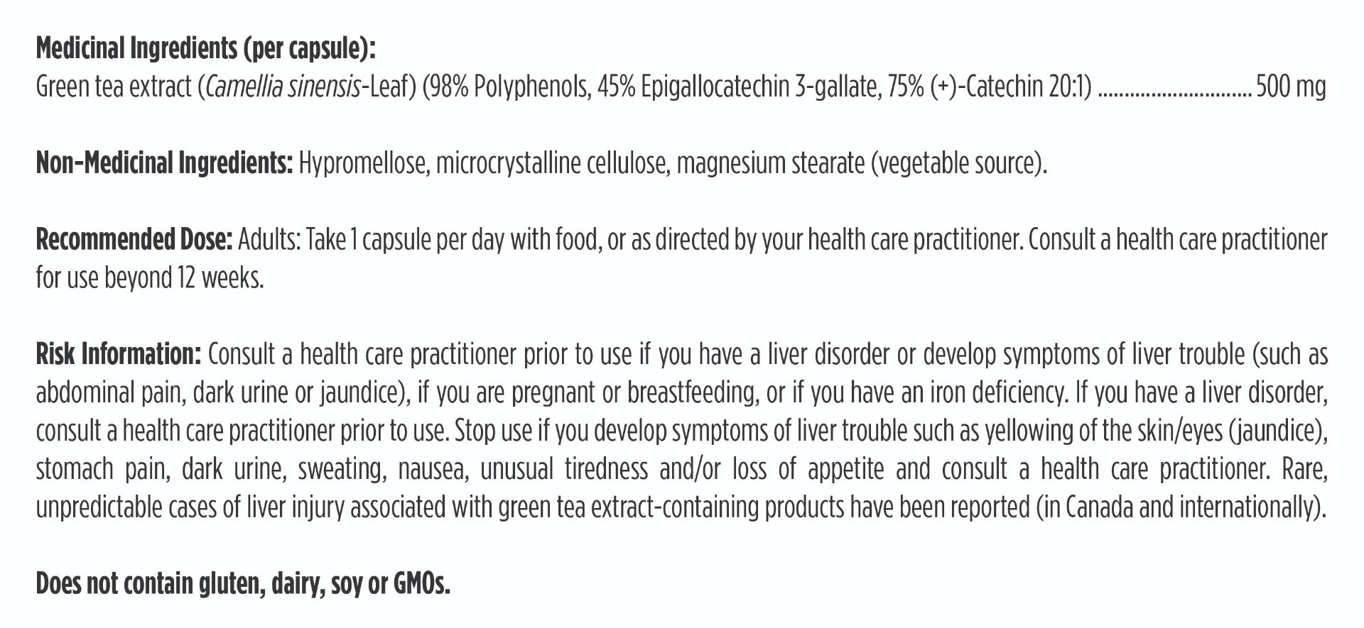 EGCG by Designs for Health® – 225 mg Decaffeinated Green Tea Extract | 60 Capsules