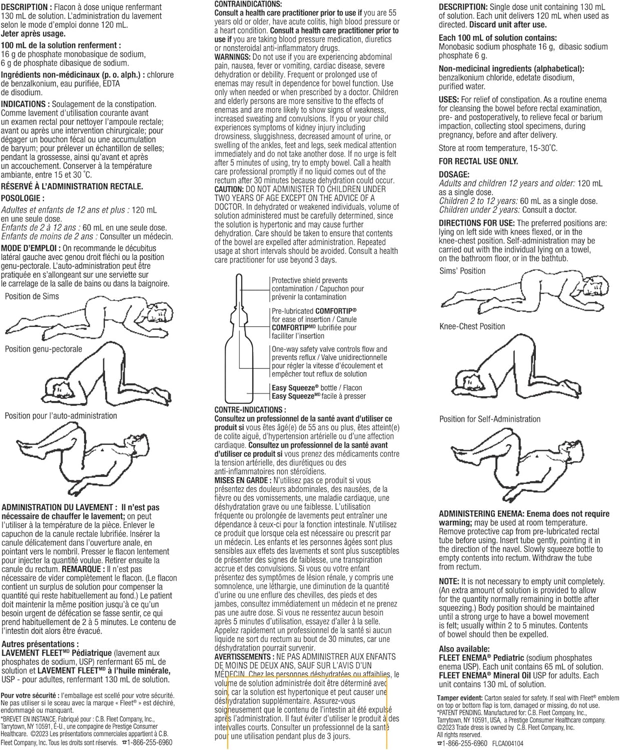 Saline Enema( Laxatives for Constipation Relief)| Fleet | 130 mL