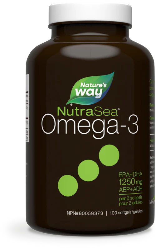 Omega-3 Liquid Gels - Mint | NutraSea® | 60 or 100 or 150 Softgels