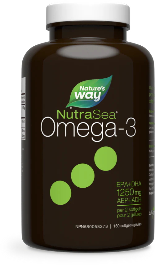Omega-3 Liquid Gels - Mint | NutraSea® | 60 or 100 or 150 Softgels