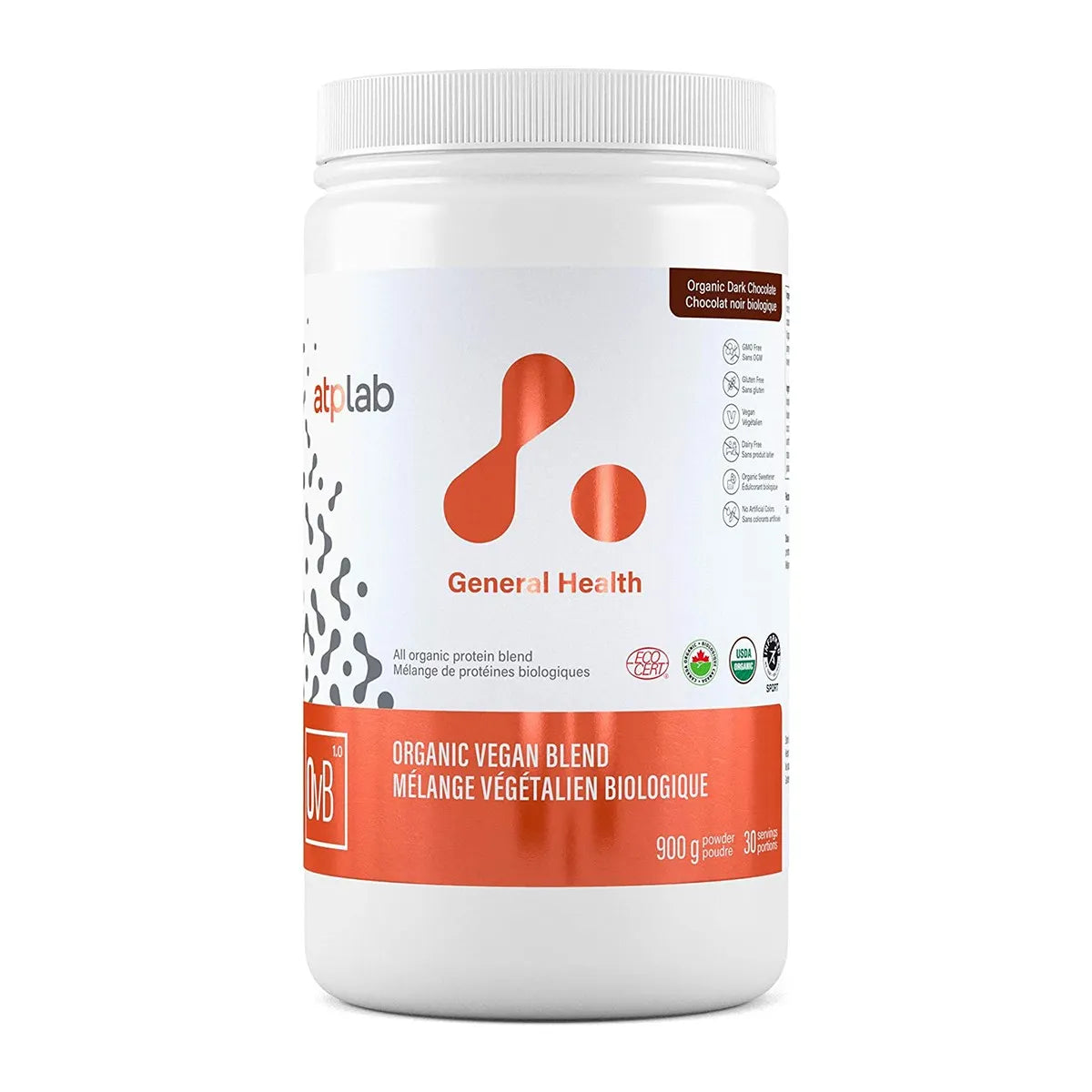 Organic Vegan Blend Protein Dark Chocolate|ATP LAB|900g