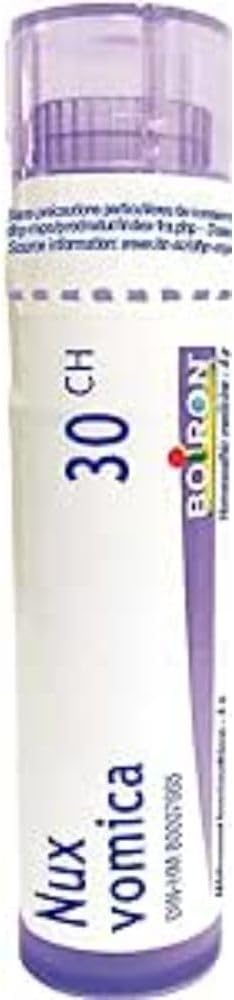 Nux vomica (colubrina) 30ch | Boiron® |Each tube contains 4 g (approximately 80 pellets)