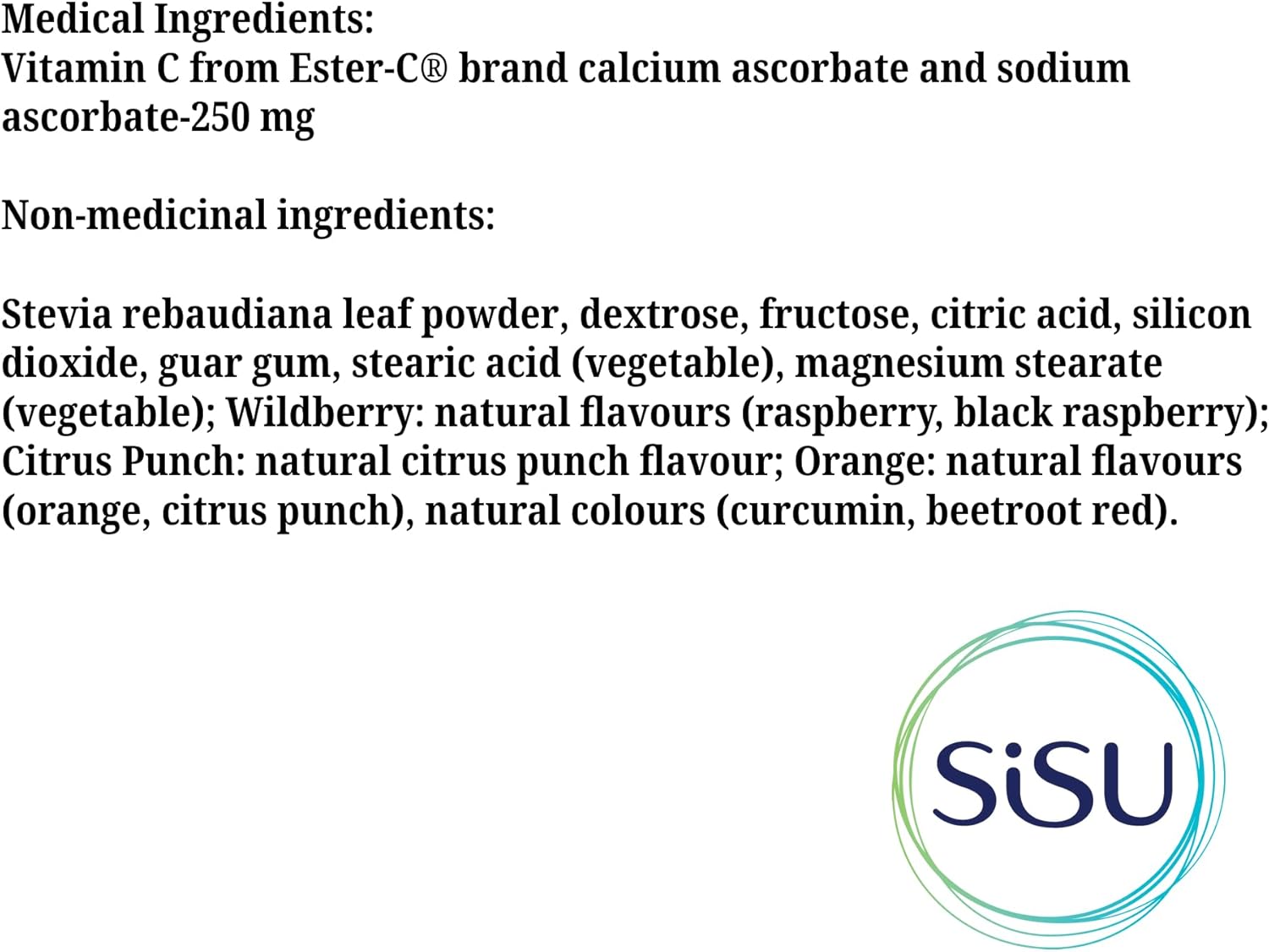 Ester-C 250mg | Sisu | 120 Chewable Tablets