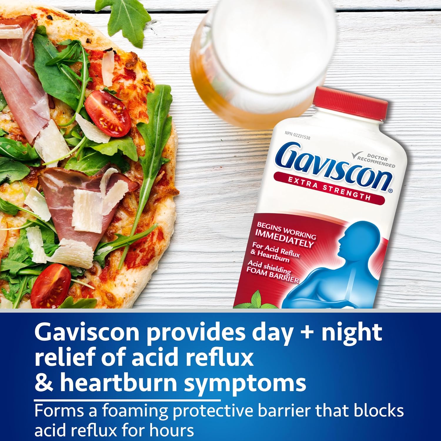 Chewable Foaming Antacid Tablets Extra Strength by Gaviscon® – Fast Heartburn & Acid Reflux Relief | Varous Sizes & Favours