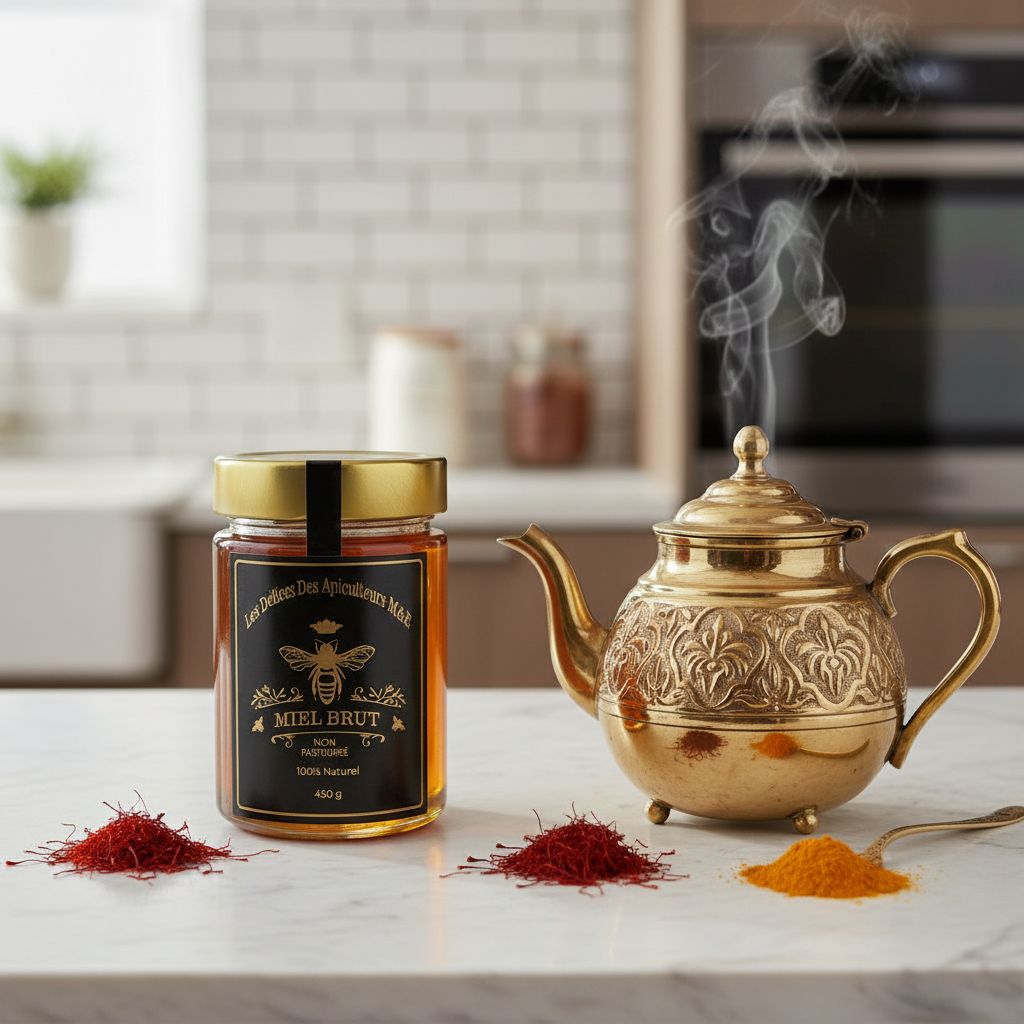 Mielbrut Saffron Honey — Raw Quebec Honey Infused with Persian Saffron