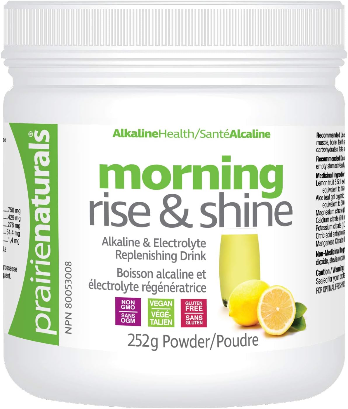 Morning Rise & Shine pH Balancing Drink Mix | Prairie Naturals® | 252 Gram