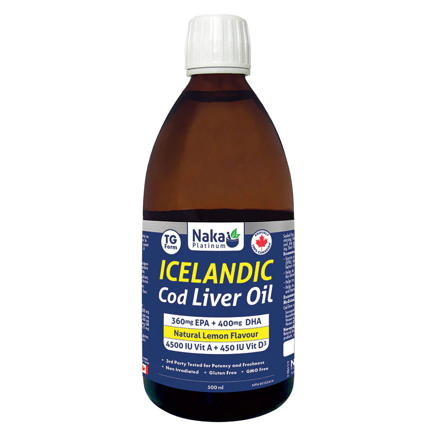 Icelandic Cod Liver Oil | Naka Platinum | 200 mL or 500 mL
