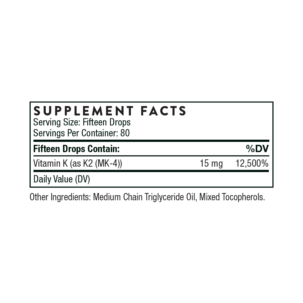 Vitamin K2 | Thorne® | 1 FL OZ (30 mL)