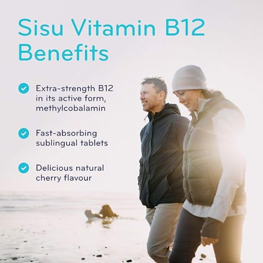 B12 5000 mcg methylcobalamin|Sisu|sublingual, Cherry 60 T