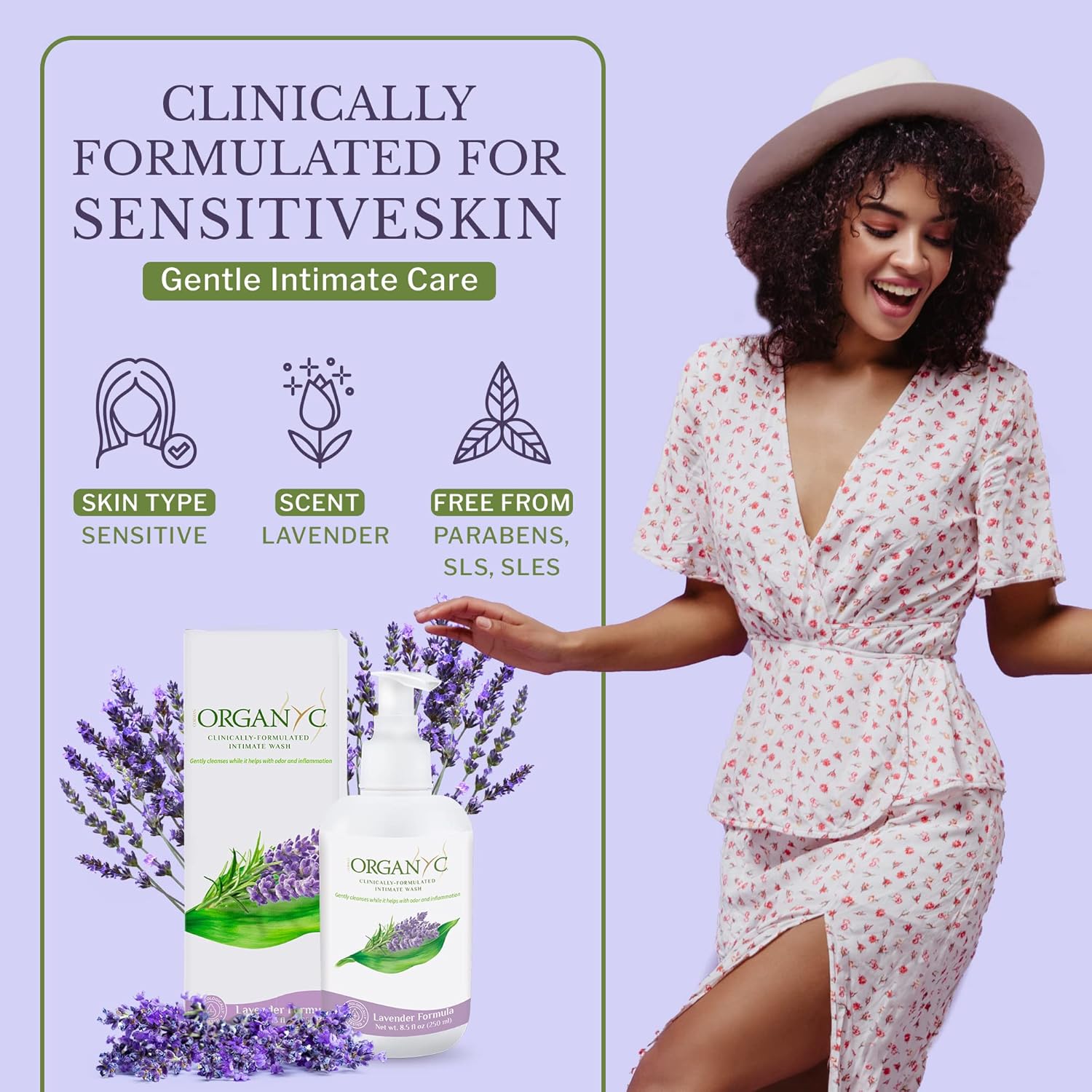 Feminine Hygiene Wash Lavender | Organyc® | 250 mL