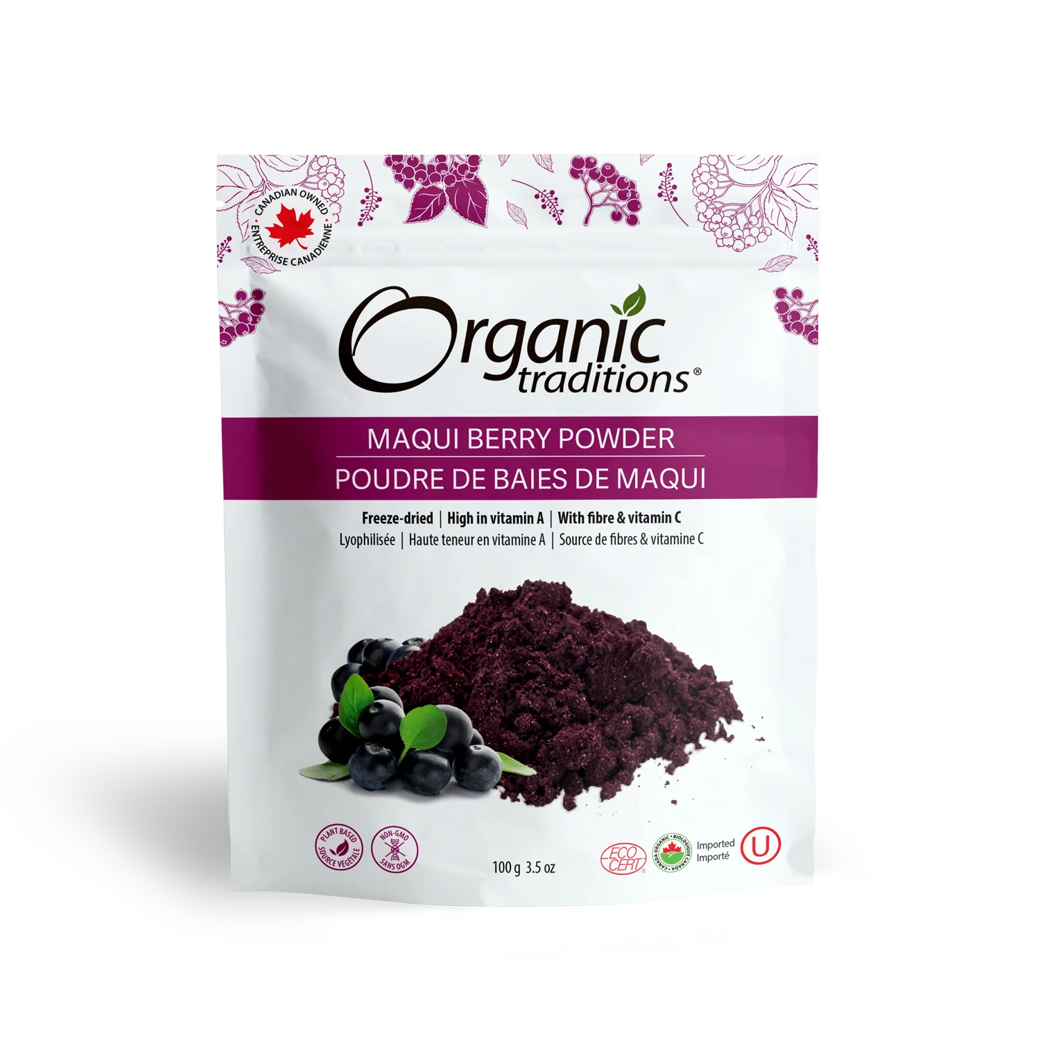 Freeze Dried Maqui Berry Powder | Organic Traditions® | 100 g