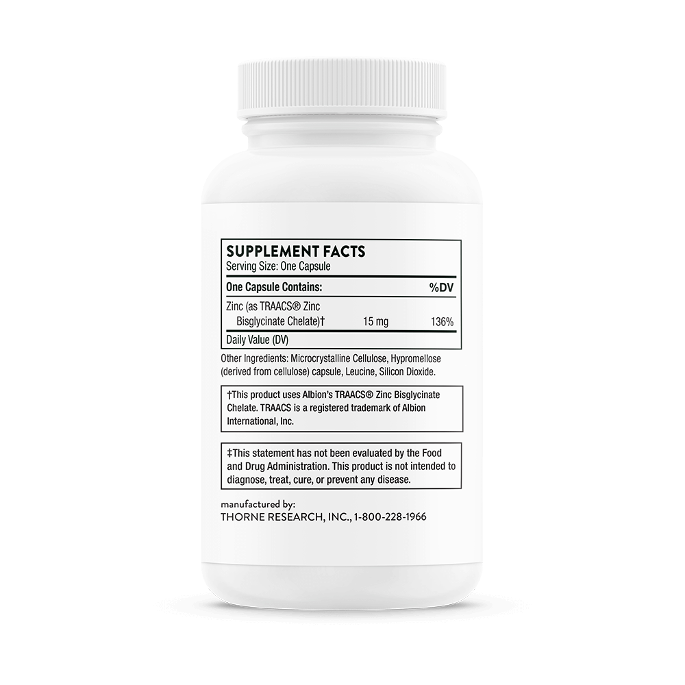 Zinc Bisglycinate | Thorne® | 60 Capsules