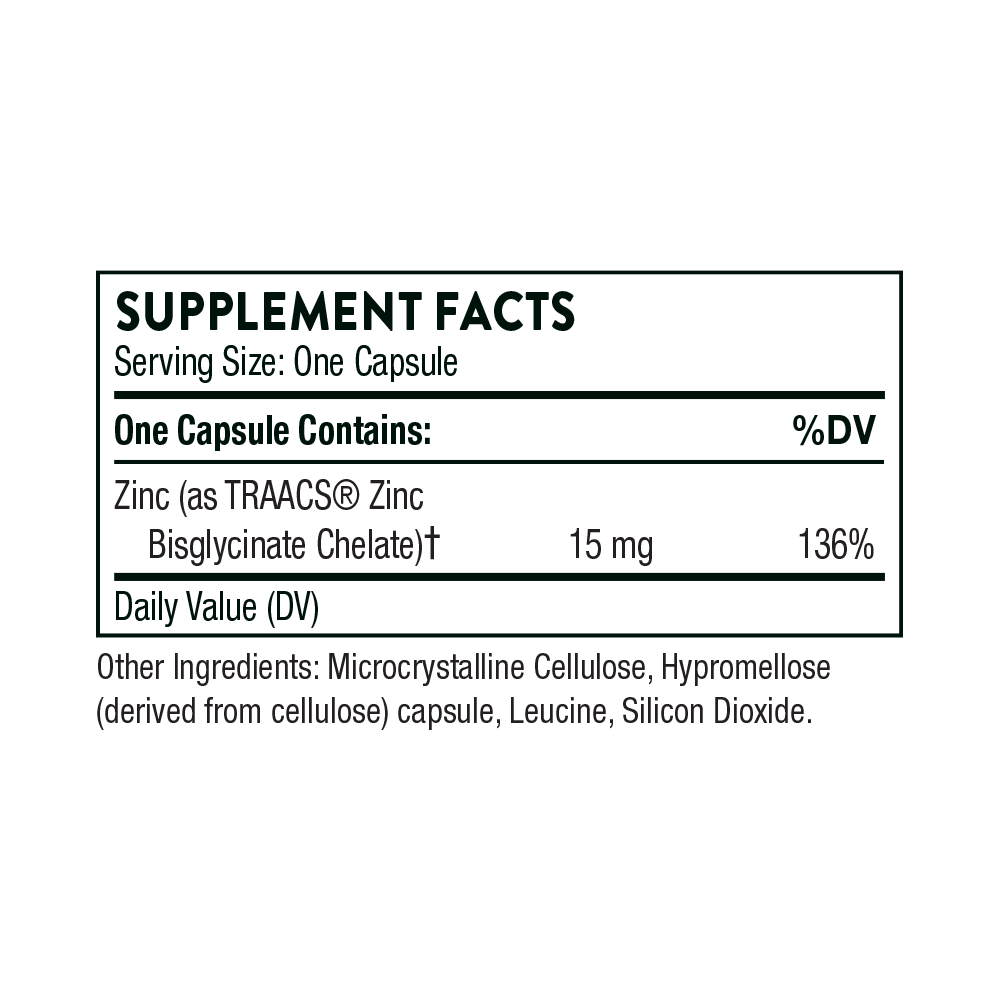 Zinc Bisglycinate | Thorne® | 60 Capsules