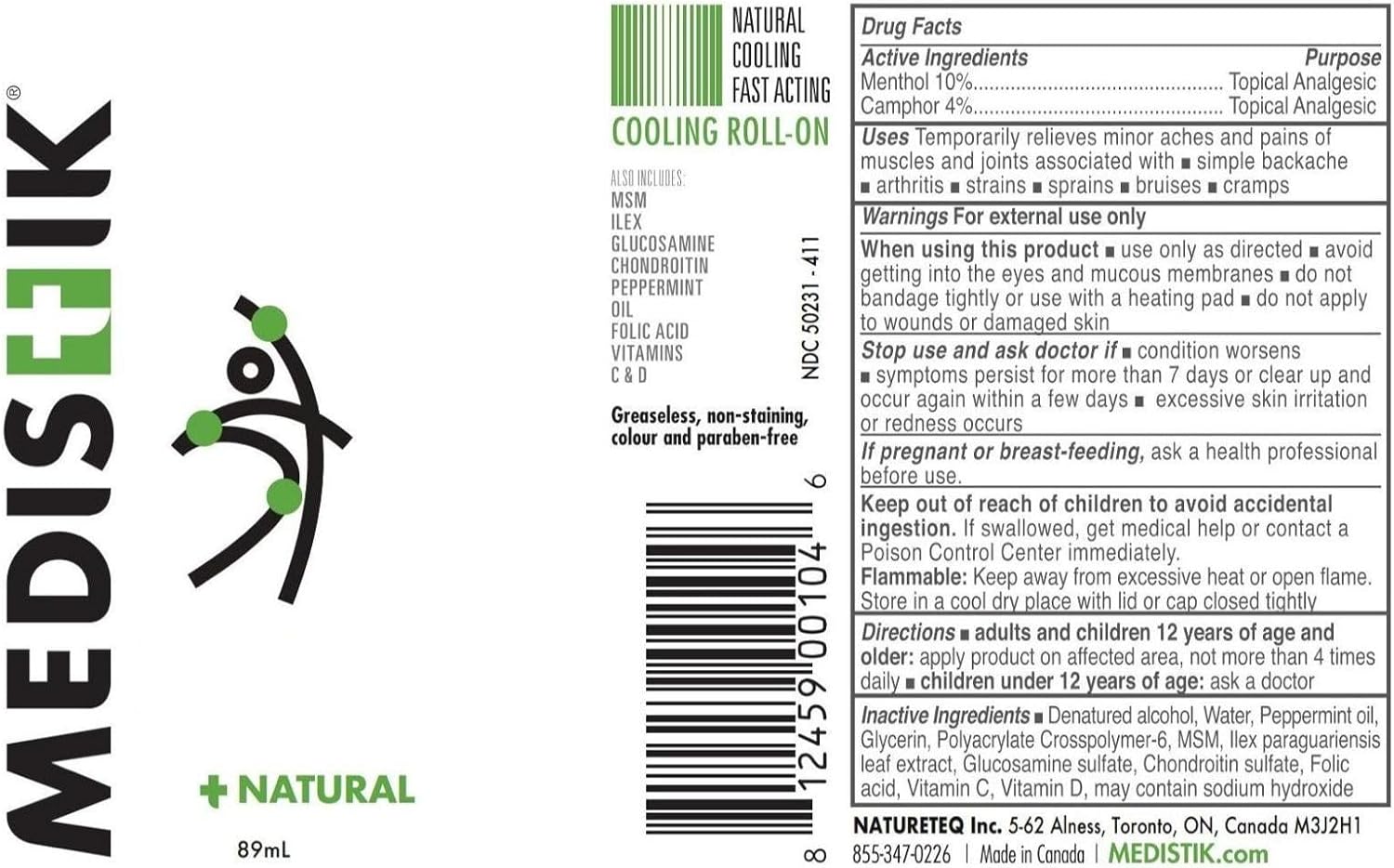 Rapid Cooling ICE Roll-On | MEDISTIK® | 89 mL