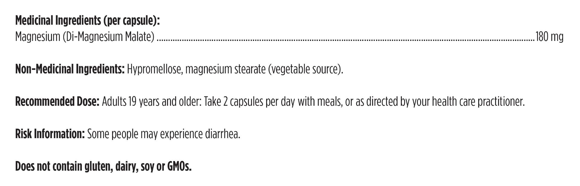 Magnesium Malate | Designs for Health® | 120 Vegeterian Capsules