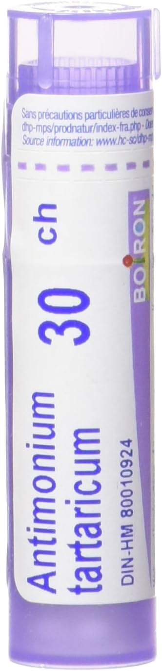 Antimonium Tartaricum 30C | Boiron® | Each tube contains 4 g (approximately 80 pellets)