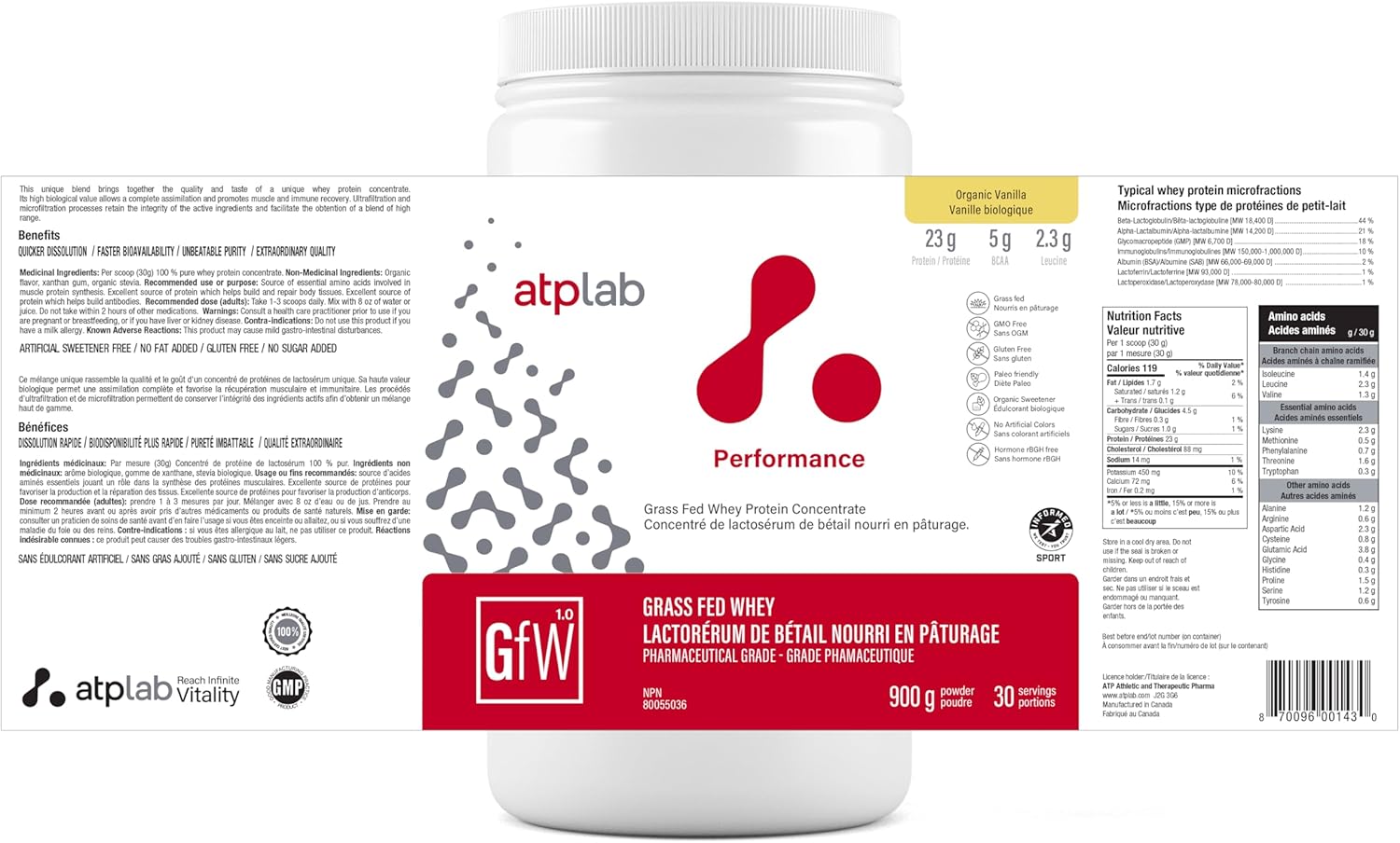 Grass Fed Whey | ATP LAB | Different Flavor and Size