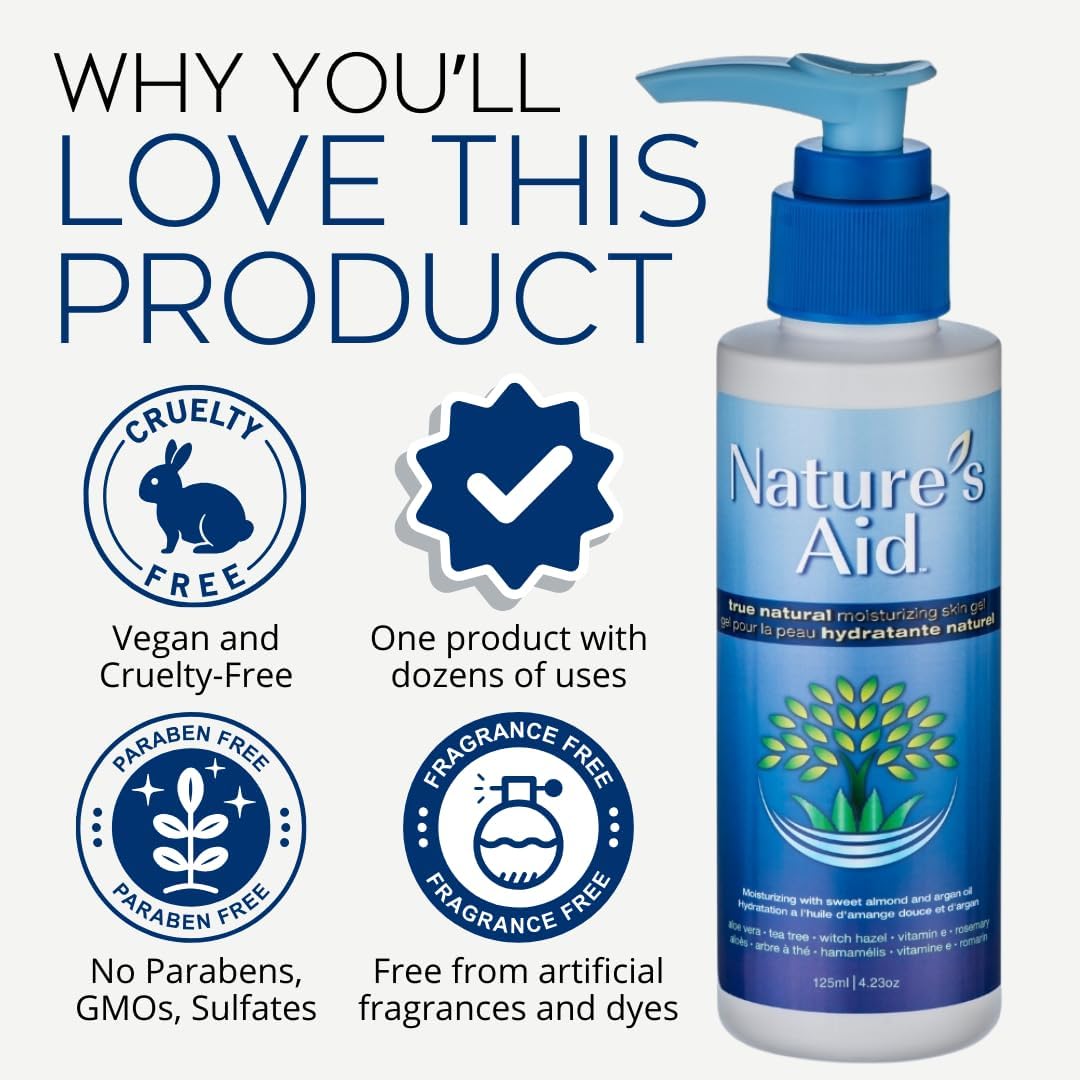 True Natural Moisturizing Skin Gel | Nature's Aid | Different Sizes