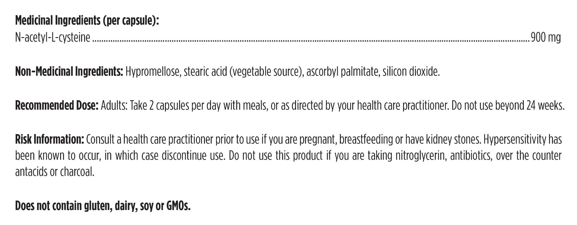 N-Acetyl-Cysteine (NAC) by Designs for Health® – Antioxidant & Detox Support | 120 Vegetable Capsules