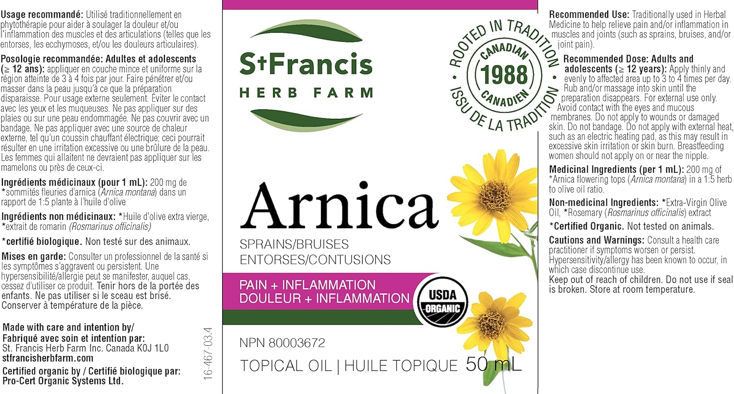 Arnica Oil | St. Francis Herb Farm | 50 mL