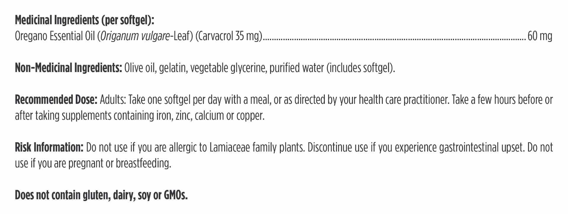 Oil of Oregano by Designs for Health® – 60 mg Oregano Oil with Carvacrol | 60 Softgels