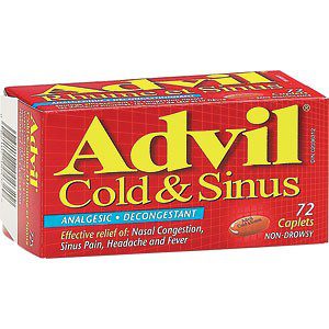 Cold & Sinus 200 mg by Advil® – Pain, Fever & Nasal Congestion Relief | 10, 20, 40 or 72 Caplets