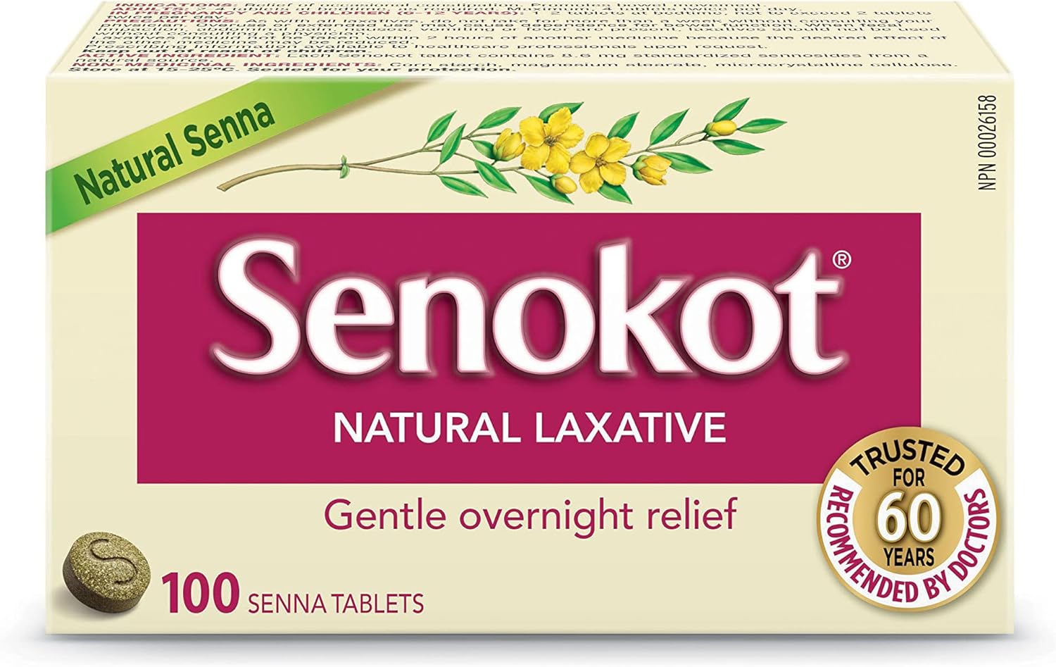 Natural Laxative Tablets by Senokot® – Gentle Overnight Constipation Relief | 10, 30 or 100 Tablets