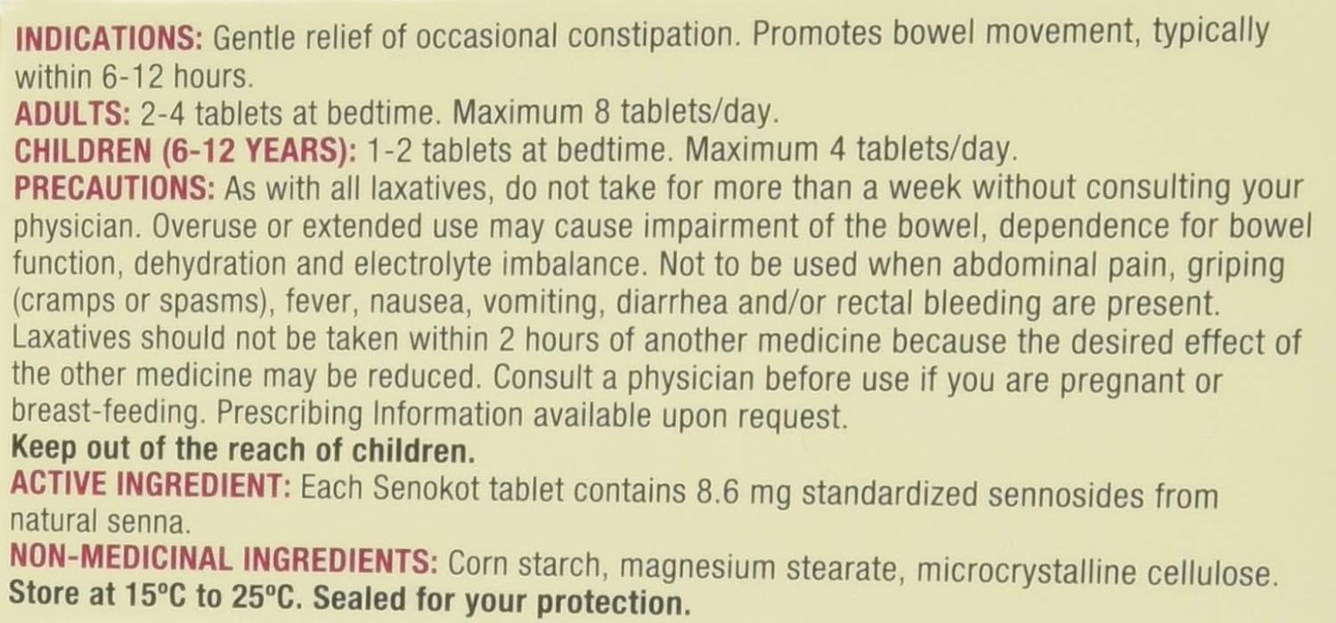 Natural Laxative Tablets by Senokot® – Gentle Overnight Constipation Relief | 10, 30 or 100 Tablets