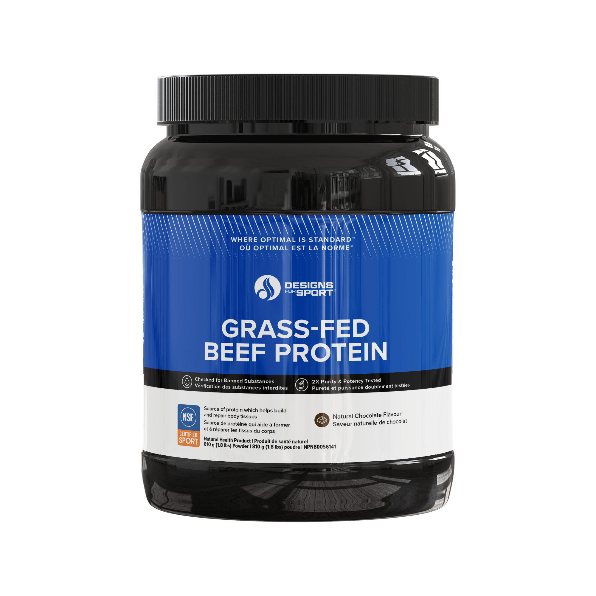 Grass-Fed Beef Protein Powder | Designs for Sport® | 810 g