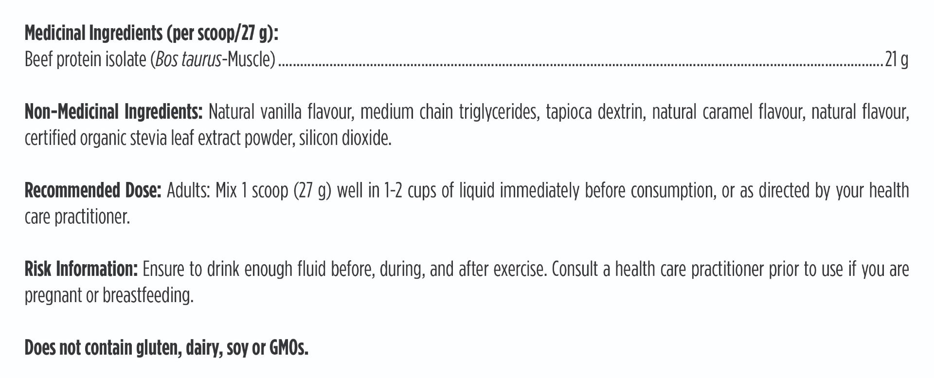 Grass-Fed Beef Protein Powder | Designs for Sport® | 810 g