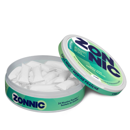Nicotine Pouches Chill Mint | ZONNIC | 24 Tobacco-Free Pouches