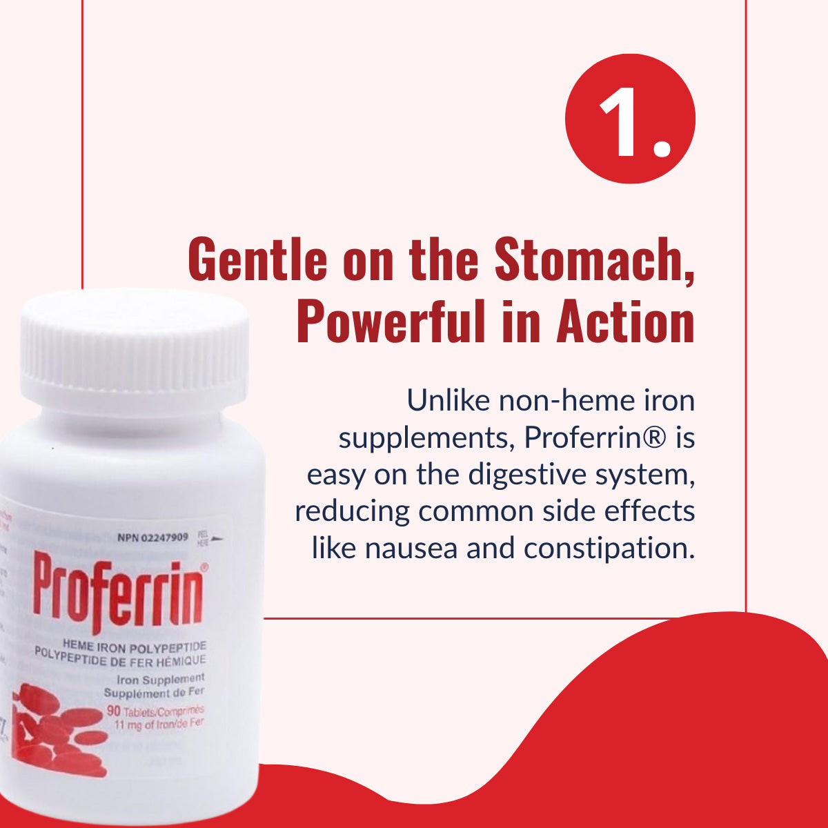 Heme Iron 11mg | Proferrin® | 30 or 90 Tablets