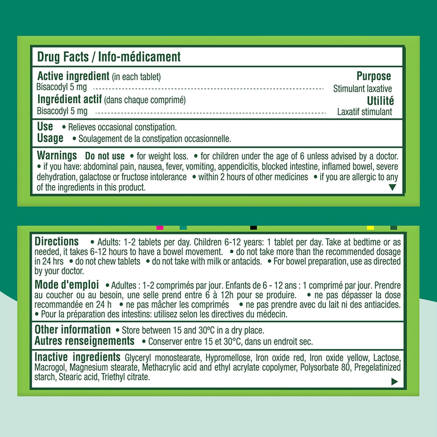 Bisacodyl Tablets | Dulcolax 5mg | 10 Tablets