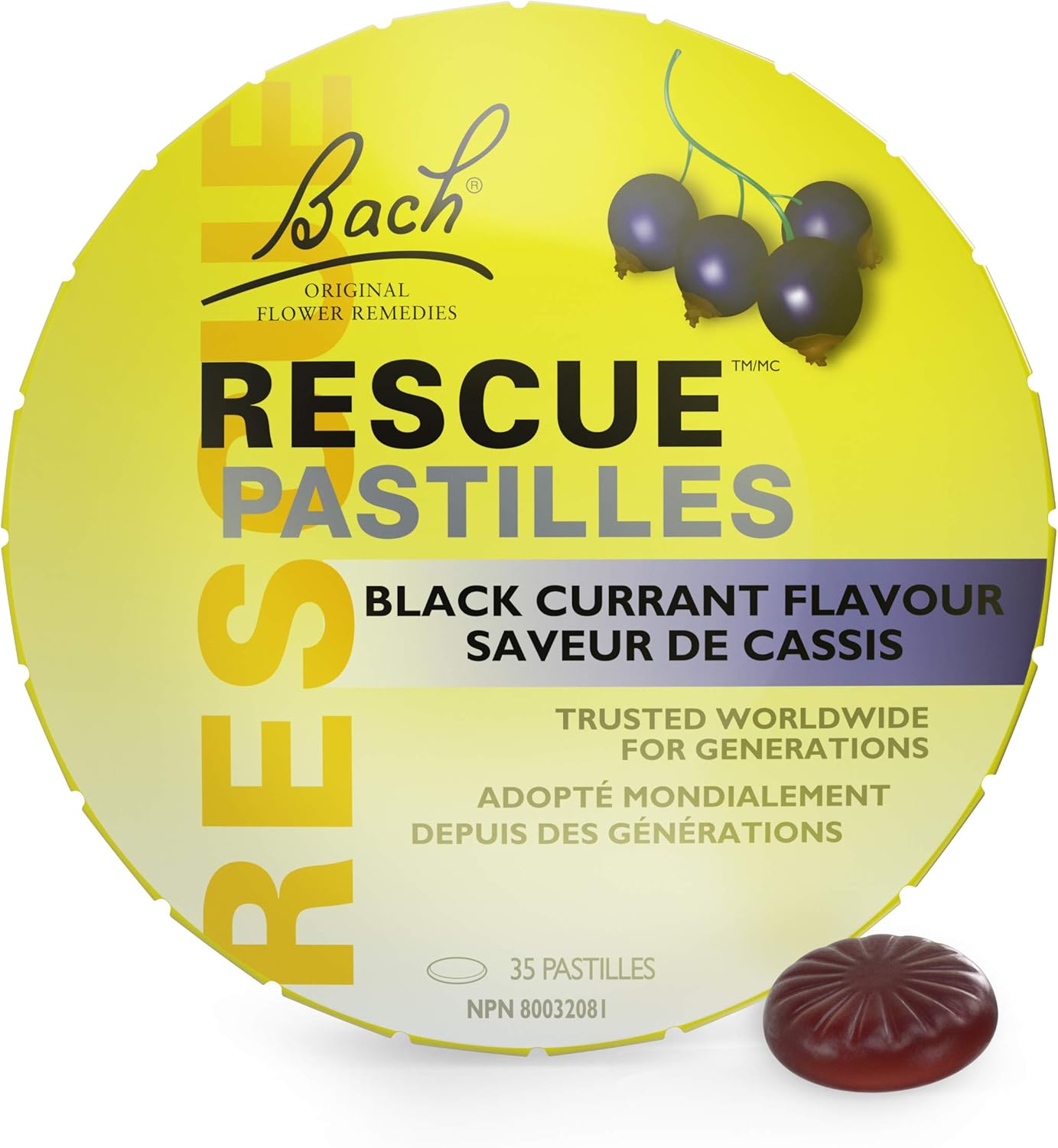 RESCUE PASTILLES | Bach RESCUE |35 Count,Differnt Flavour