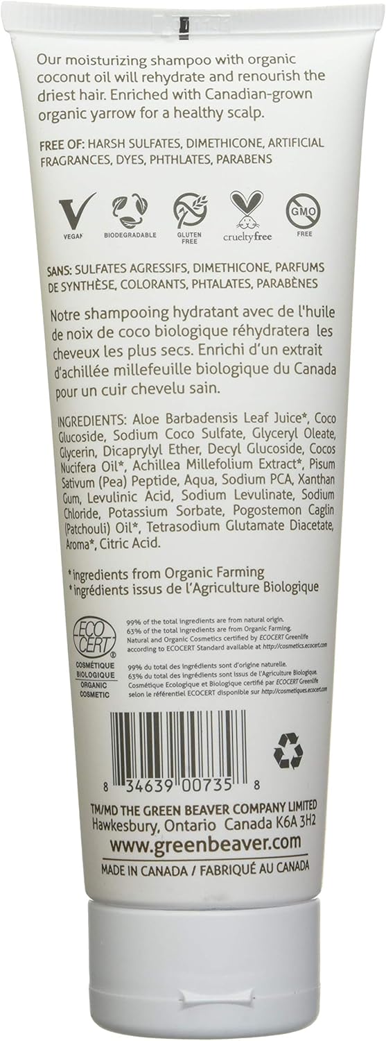 Moisturizing Coconut Shampoo | Green Beaver® | 240 mL