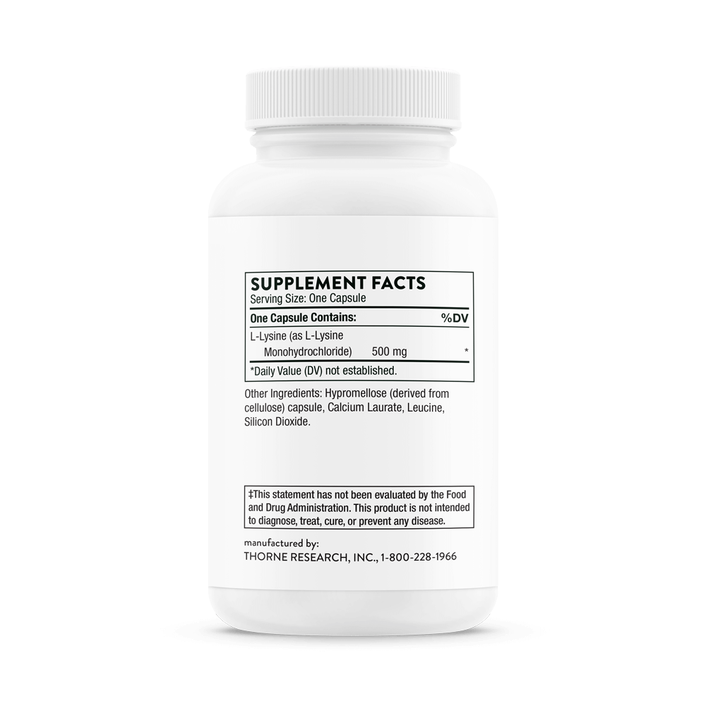 Lysine 500 mg | Thorne® | 60 Capsules