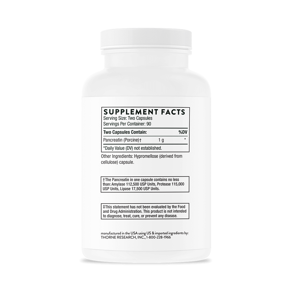 Pancreatic Enzymes | Thorne® | 180 Capsules