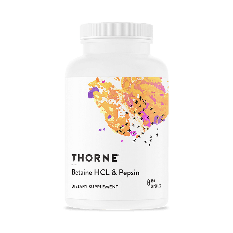 Betaine HCL & Pepsin | Thorne® | 225 Capsules