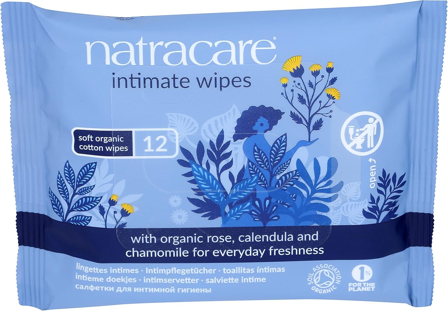 Organic Intimate Wipes | Natracare® | 12 Cotton Wipes