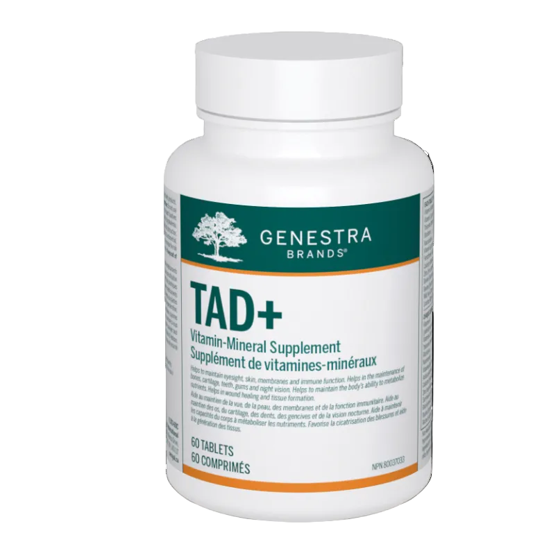 TAD+ by Genestra Brands® – Adrenal, Stress & Energy Support | 60 or 120 Tablets