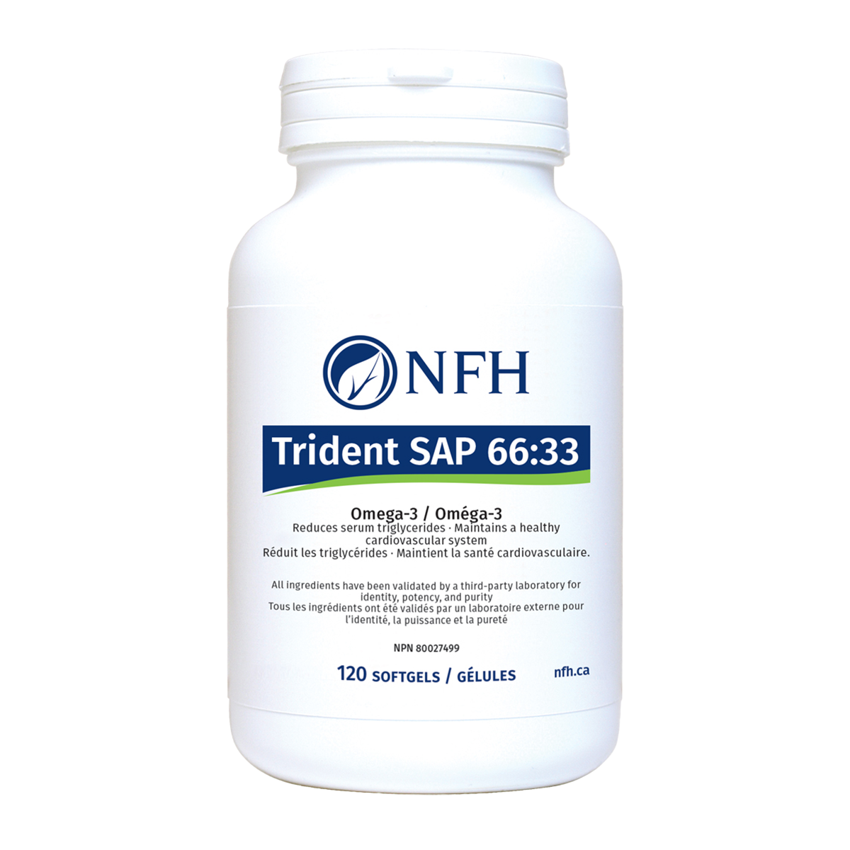 Trident SAP 66:33 by NFH® – High-Potency Omega-3 EPA 660 mg / DHA 330 mg | 60 or 120 Softgels