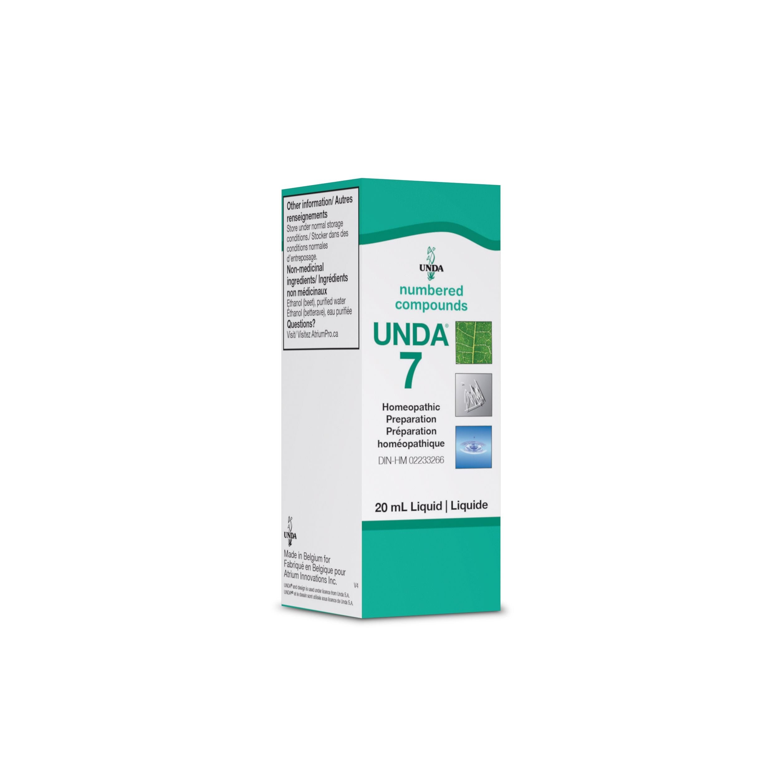 Unda #7 by UNDA – Homeopathic Biotherapeutic Drainage Support | 20 mL (0.7 fl. oz.)