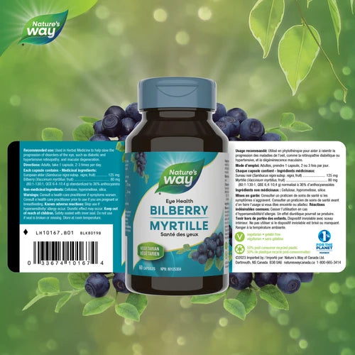 Bilberry | Nature's Way® | 60 Vegetable Capsules