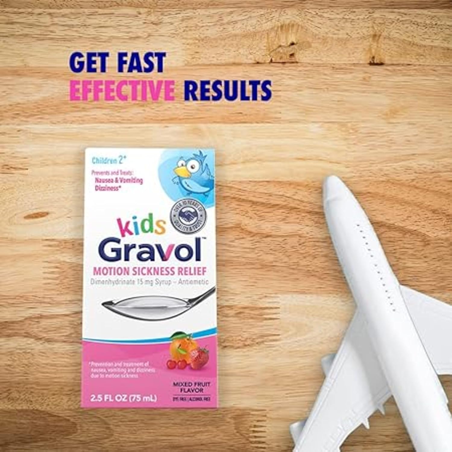 Kids Liquid for Motion Sickness Relief and Nausea Prevention| Gravol™ Kids | 75 mL