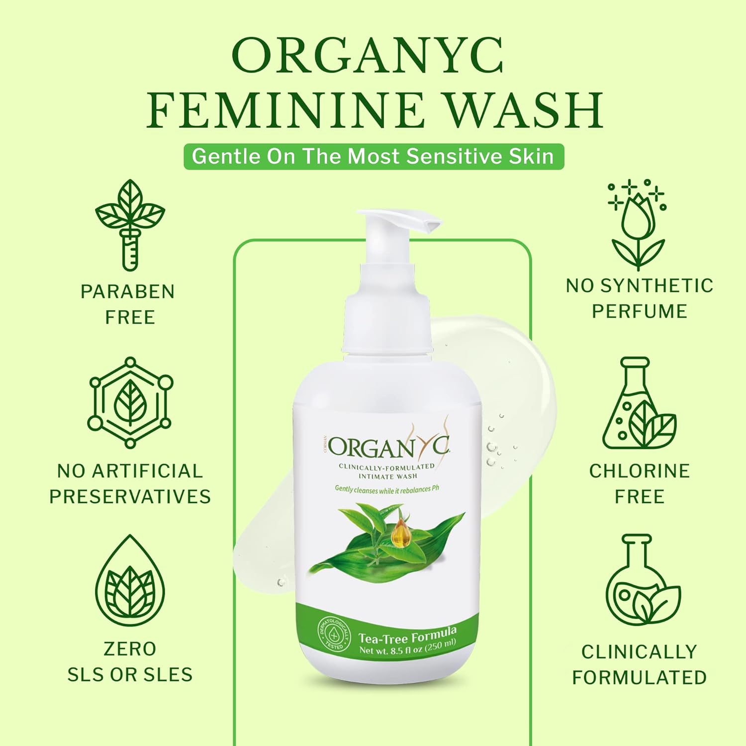 Hygiene Wash Tea Tree | Organyc® | 250 mL